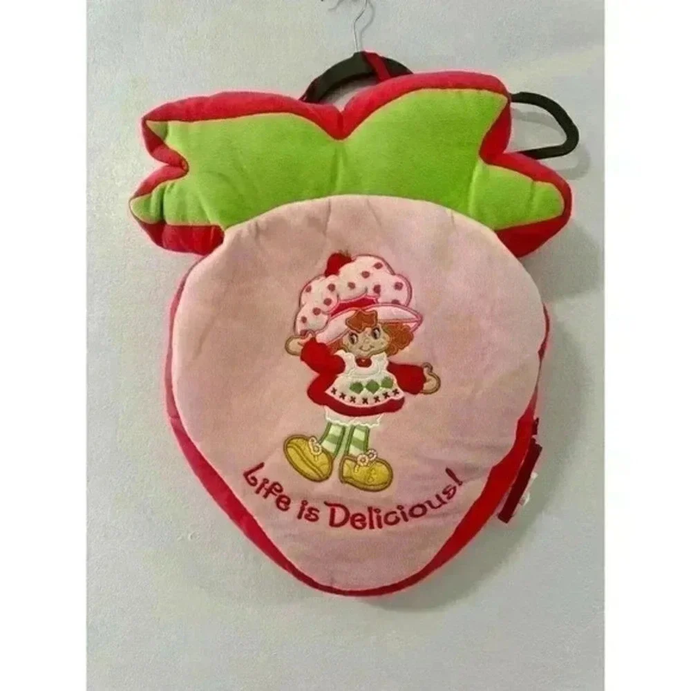Strawberry Shortcake Plush‎ Backpack Purse Bag Life is Delicious Embroidered